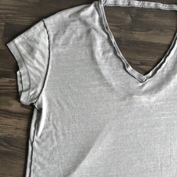 We The Free All Mine Tee Light Grey Oversized Boho Lightweight Short Sleeve - Picture 5 of 16